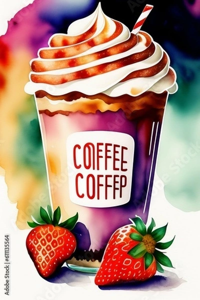 Obraz strawberry jam on a plate,  Generative AI