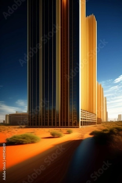 Obraz modern city skyline, Generative AI