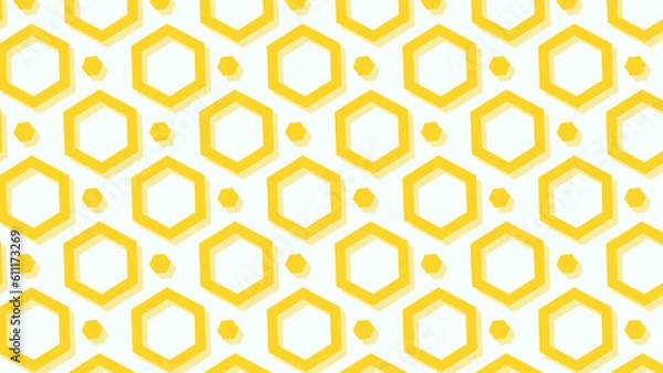 Fototapeta Seamless abstract geometric pattern with hexagons for fabric, background, surface design, packaging Vector illustration	