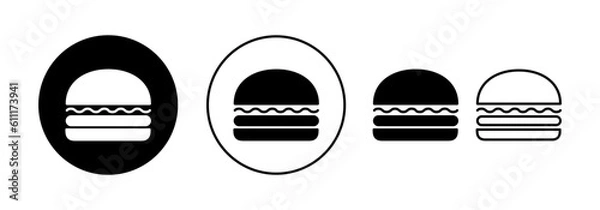 Fototapeta Burger icon vector for web and mobile app. burger sign and symbol. hamburger
