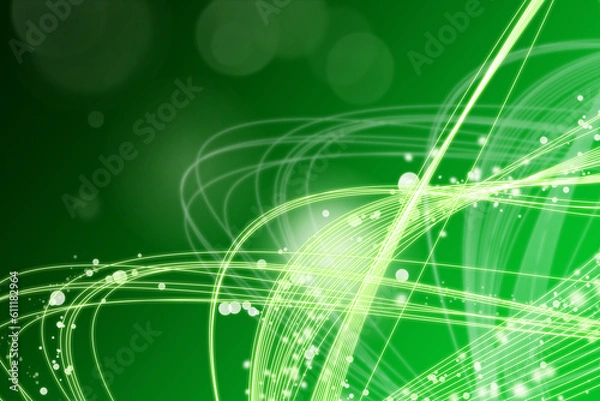 Fototapeta 曲線イメージ背景 ダークグリーン