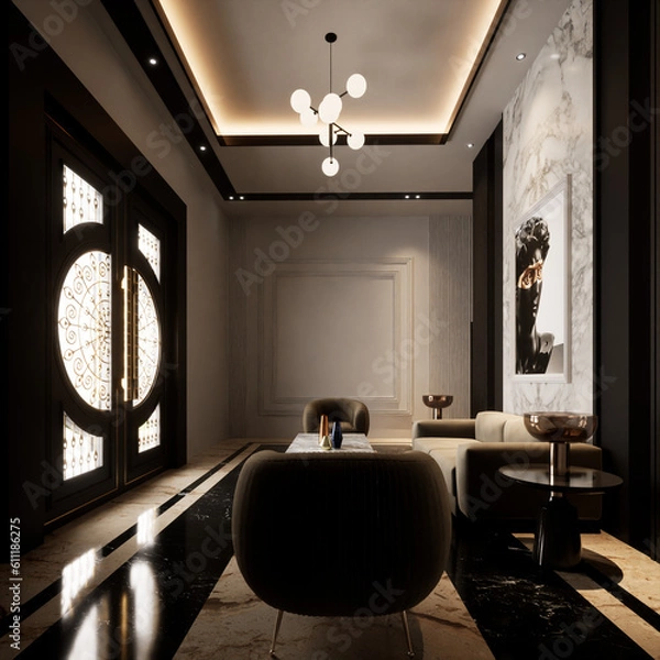Fototapeta 3D Rendering Guset Room Design