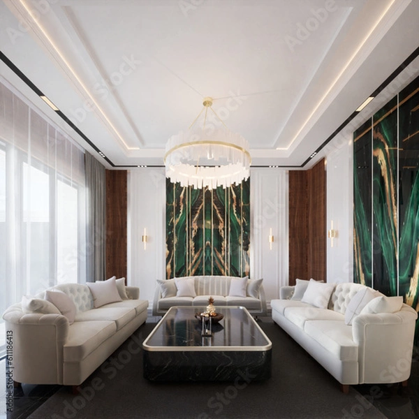 Fototapeta 3D Rendering Guset Room Design