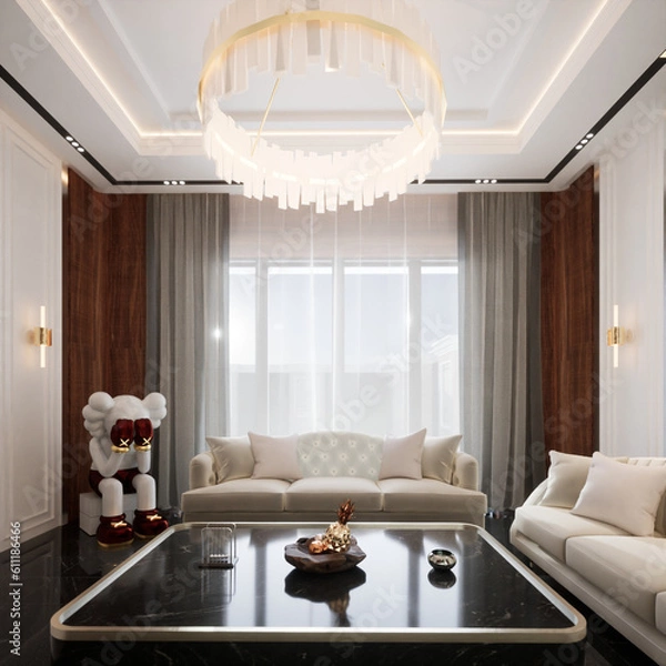 Fototapeta 3D Rendering Guset Room Design