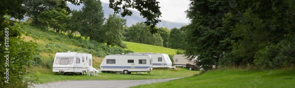 Fototapeta Wakacje w przyczepie kempingowej