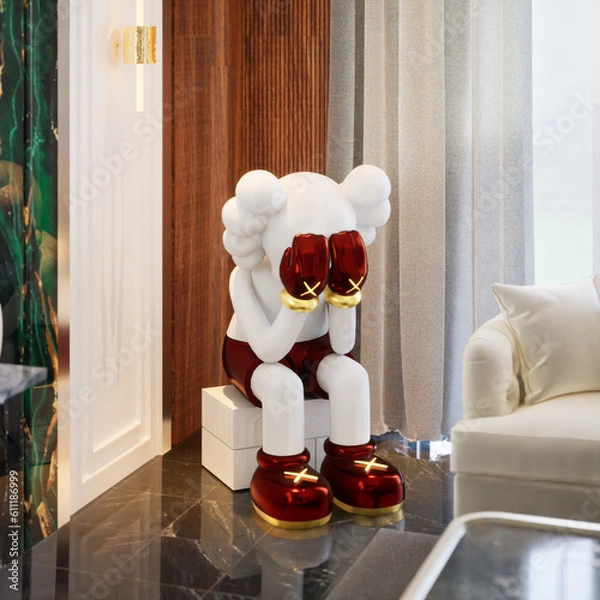 Fototapeta 3D Rendering Guset Room Design