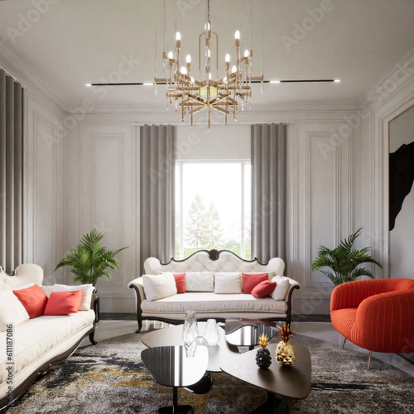 Fototapeta 3D Rendering Guset Room Design