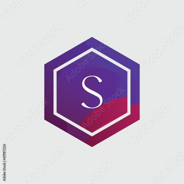 Obraz S logo Colorful Vector Design. Icon Concept. Abstract modern