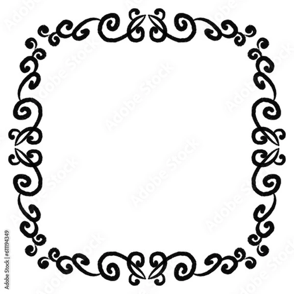 Fototapeta Vintage frame.Calligraphic design elements . Decorative swirls or scrolls.