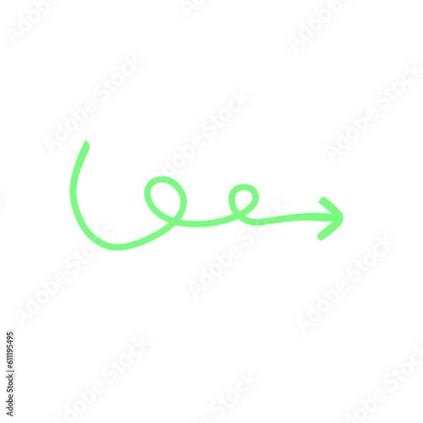 Fototapeta swirly arrow line icon