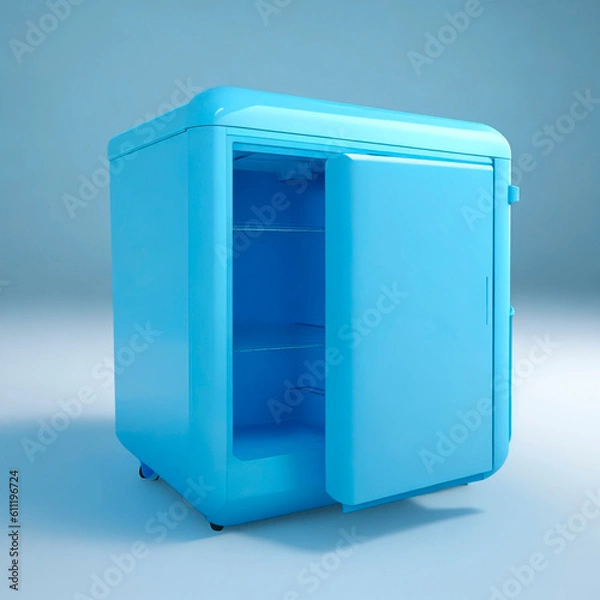 Fototapeta  Blue Mini Fridge