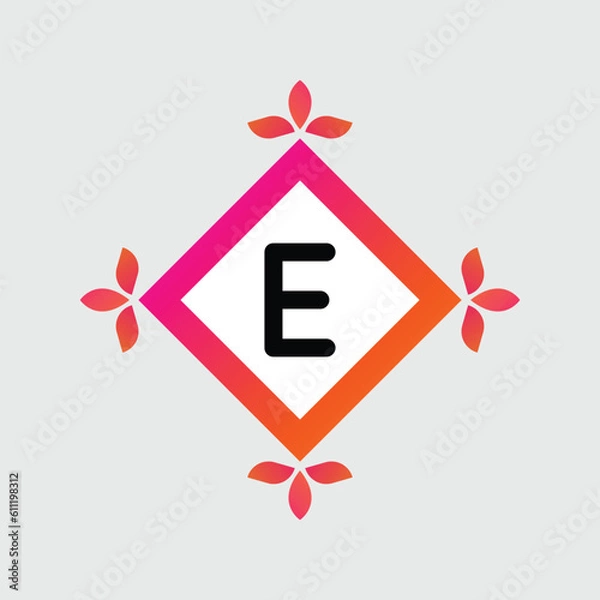 Obraz E logo Colorful Vector Design. Icon Concept. Abstract modern