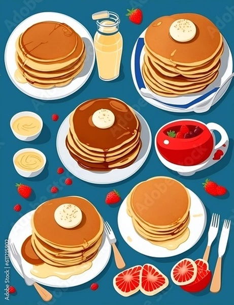 Obraz Pancake Vector Generative Art