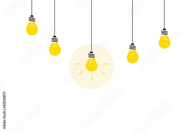 Obraz hanging light bulbs