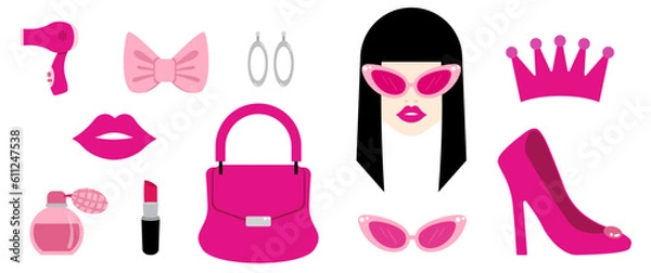 Obraz Girly Barbiecore Element