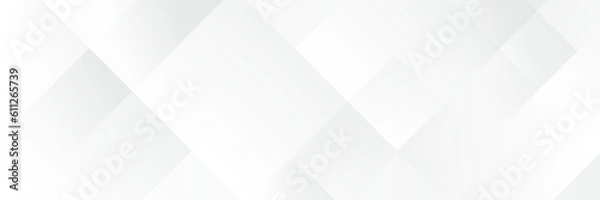 Obraz Abstract white Geometric banner design background