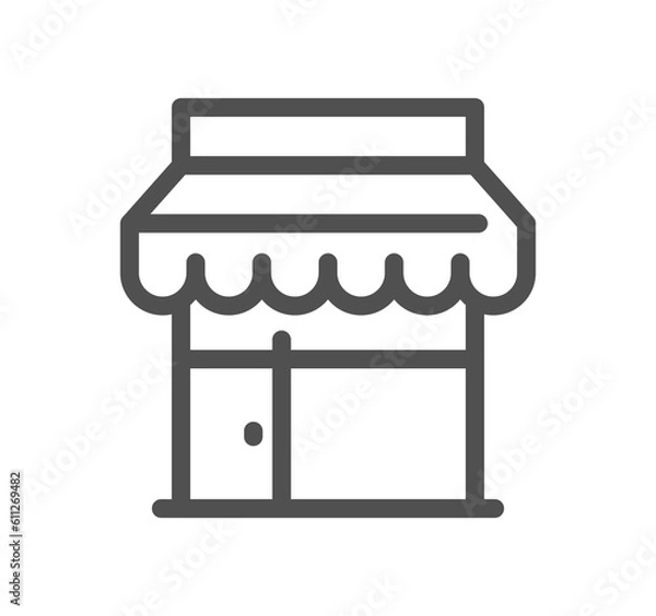 Obraz Shop management related icon outline and linear symbol.