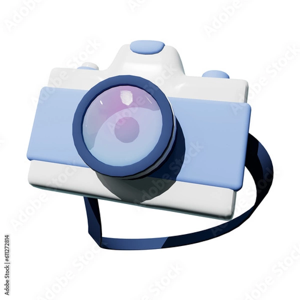 Obraz 3d cartoon render illustration  camera