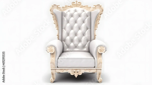 Obraz antique armchair isolated on white background