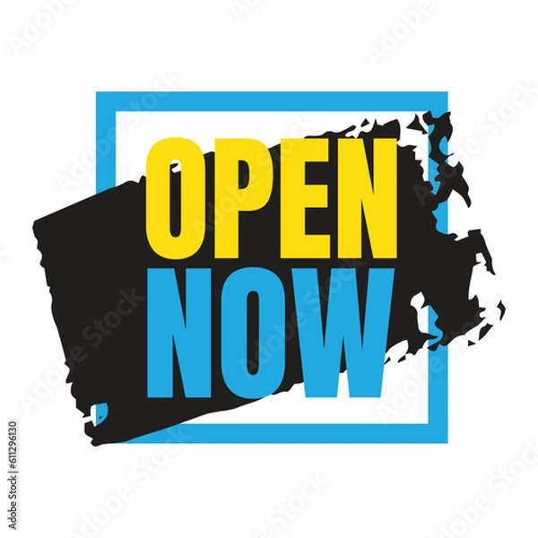 Fototapeta We are open vector sign, Open now market, and shopping center icon sign design, We are open marketing vector signboard