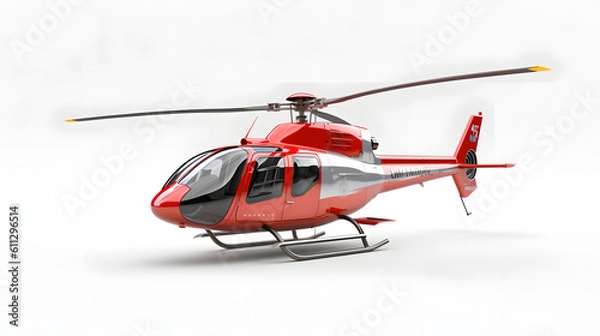 Obraz helicopter isolated on white