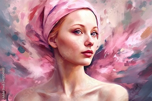 Fototapeta Hope Visualized: An Empowering Portrait - AI generated