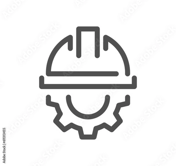 Fototapeta Engineering related icon outline and linear symbol.

