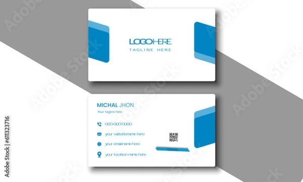 Fototapeta Modern and creative Simple Business Card Design Templet. business card design in clean minimal business card .