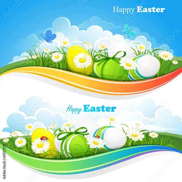 Obraz Easter colored backgrounds