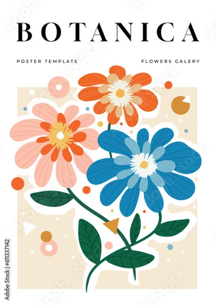 Obraz Botanical Vector Illustration abstract creative universal art template. Good for poster, postcard, invitation, flyer, cover, banner, poster