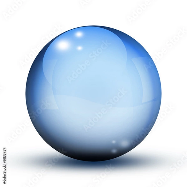 Obraz Glaskugel, Seifenblase, blau