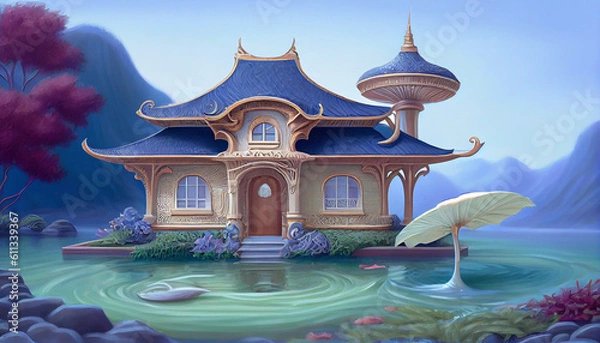 Fototapeta Generative AI chinese temple