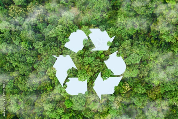 Fototapeta environment sustainable circular economy for future growth of business Carbon neutral and net zero environment A climate-neutral long-term strategy greenhouse  targets on nature background