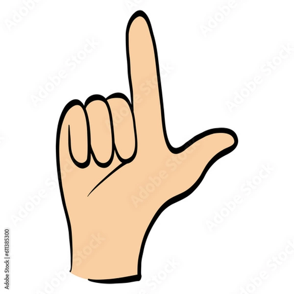 Fototapeta Sign Language Alphabet Symbol Letter L