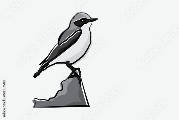 Obraz Illustration bird on the branch vector