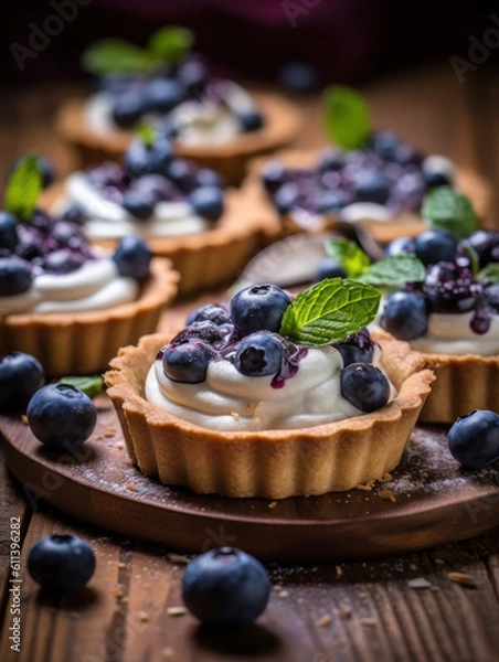 Fototapeta Blaubeer Tartlettes