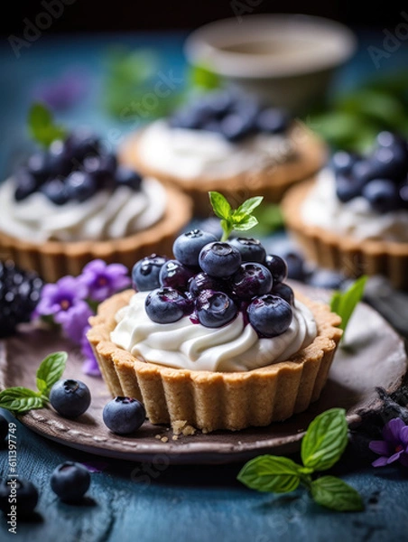 Fototapeta Blaubeertörtchen
