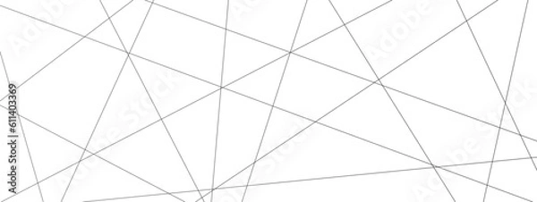 Fototapeta Abstract black and white liens with many squares and triangles shape on white background. Abstract geometric lines background. Vector illustration.