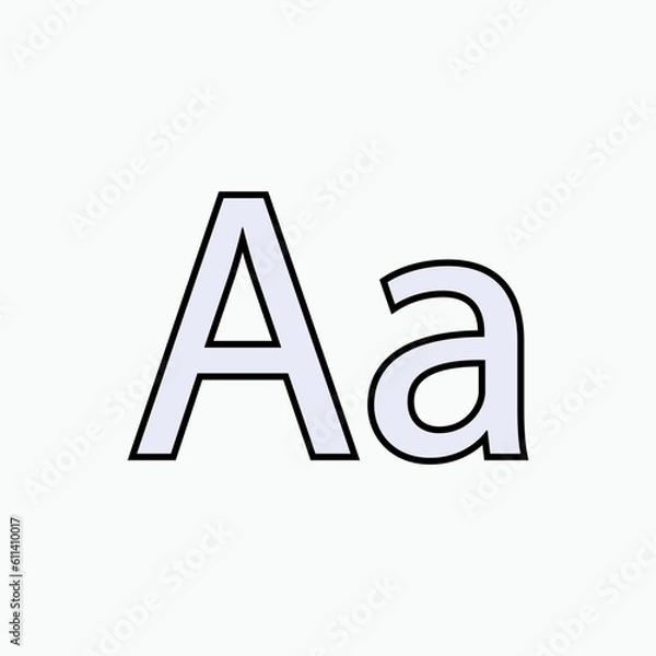 Fototapeta Text Icon. Alphabet Typing Symbol.    