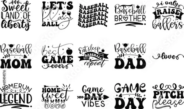 Obraz Baseball SVG Bundle cut file