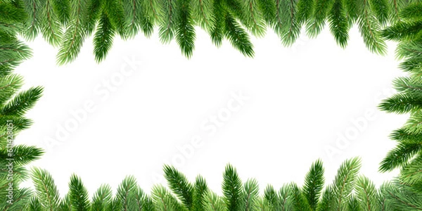 Obraz Fir leaves with transparent background 2 wide