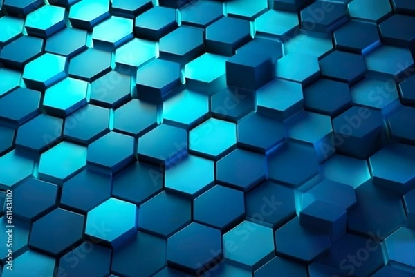 Obraz Moderne sechseckige Bienenwaben. Muster für Hintergrund (Generative AI)