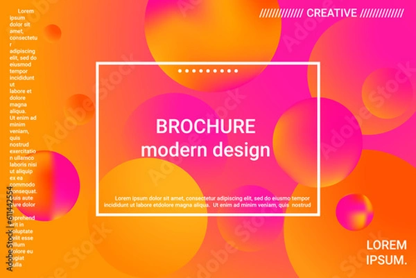Fototapeta Abstract geometric texture. 3d ball shape gradients for decoration design.