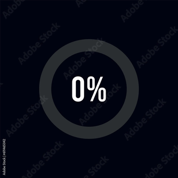Fototapeta Circle Diagram Pie Charts Infographic Elements. Loading Progress Vector illustration