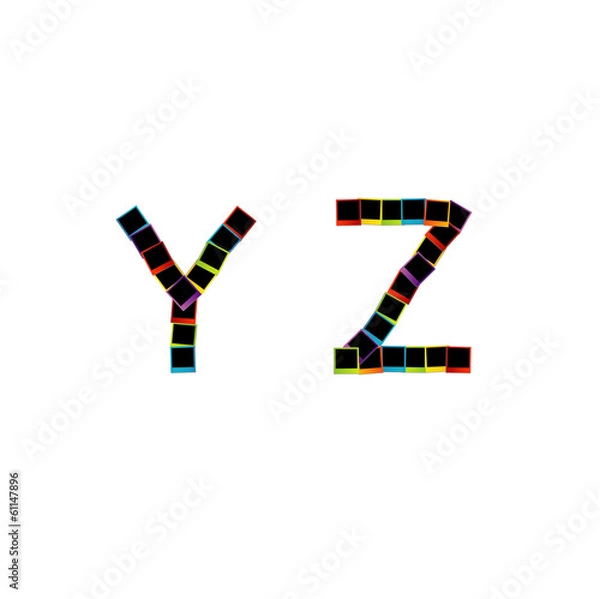 Obraz letters with colorful polaroids
