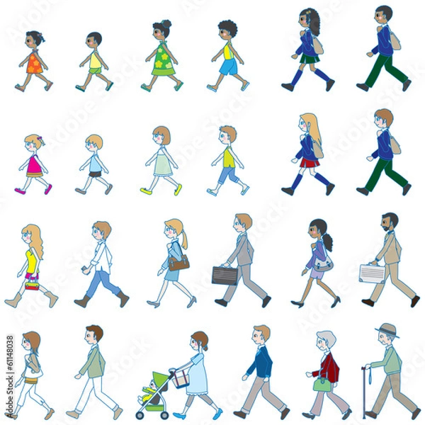 Fototapeta 歩いている人々