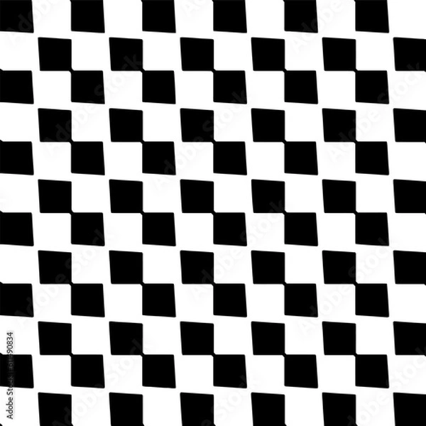 Fototapeta Seamless diagonal pattern. Repeat decorative design.Abstract texture for textile, fabric, wallpaper, wrapping paper. Black and white wallpaper.
