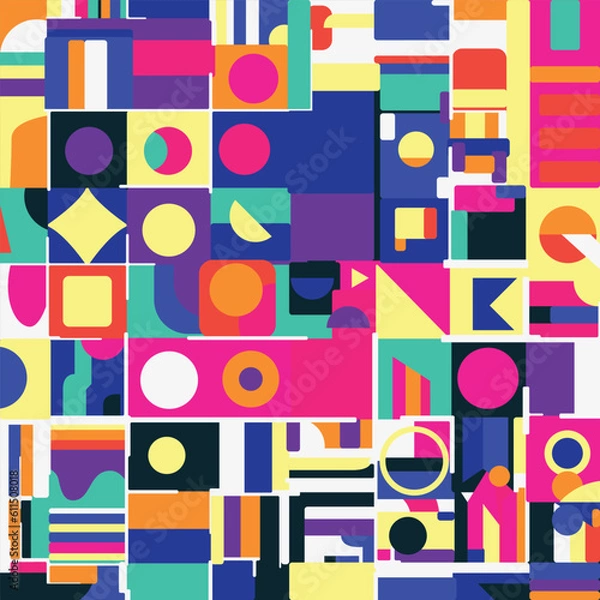 Fototapeta Multi-colored abstract background with bold, vibrant colors