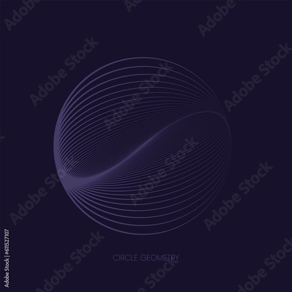 Obraz Line circle geometry design