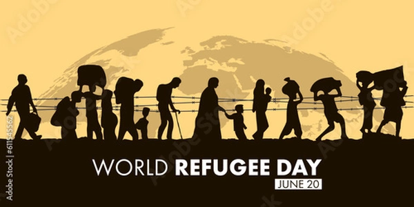 Obraz World refugee day. Vector illustration design